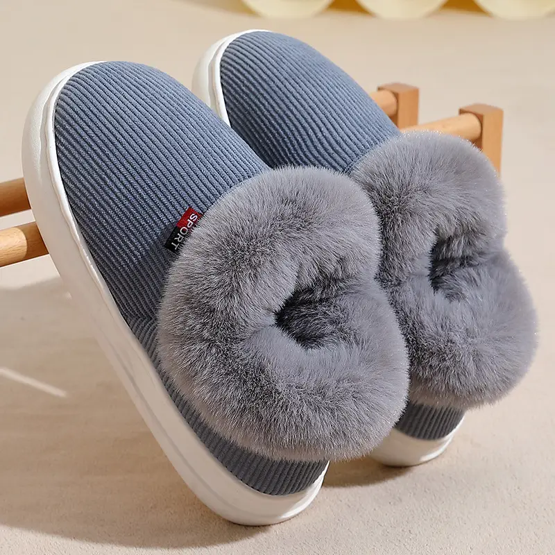 High-Top Plush Cotton Slippers for Men, Winter Closed-Back Outdoor Wear, 2024 New Indoor Furniture Warm Cotton Shoes for Women - Image 5