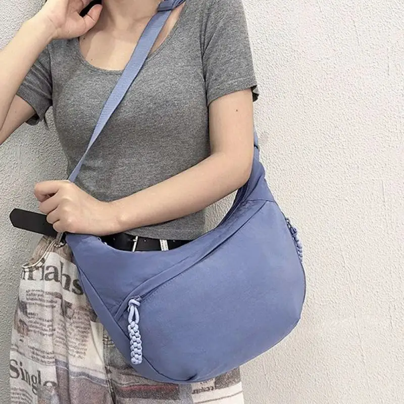 Women Blue Canvas Crossbody Bag Large Capacity 2026 - Image 9