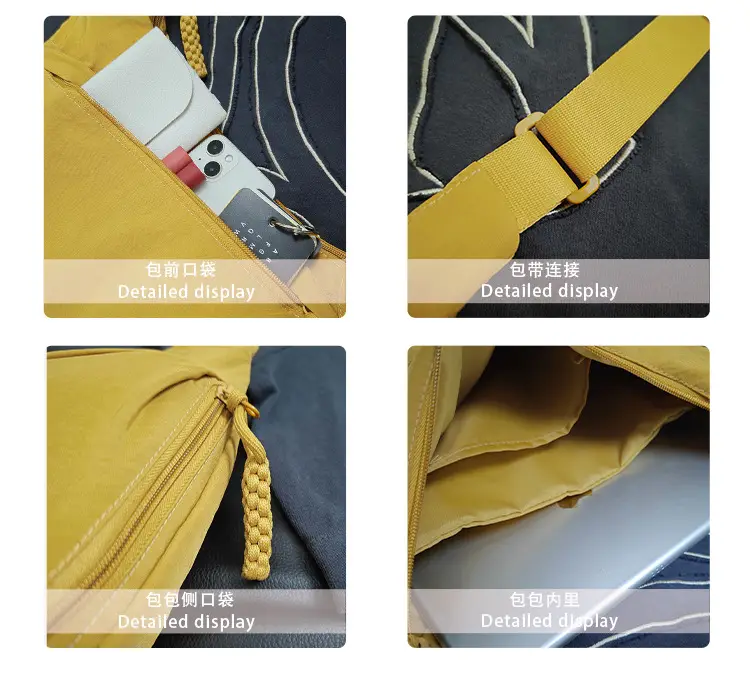 Women Blue Canvas Crossbody Bag Large Capacity 2026 — feature 7