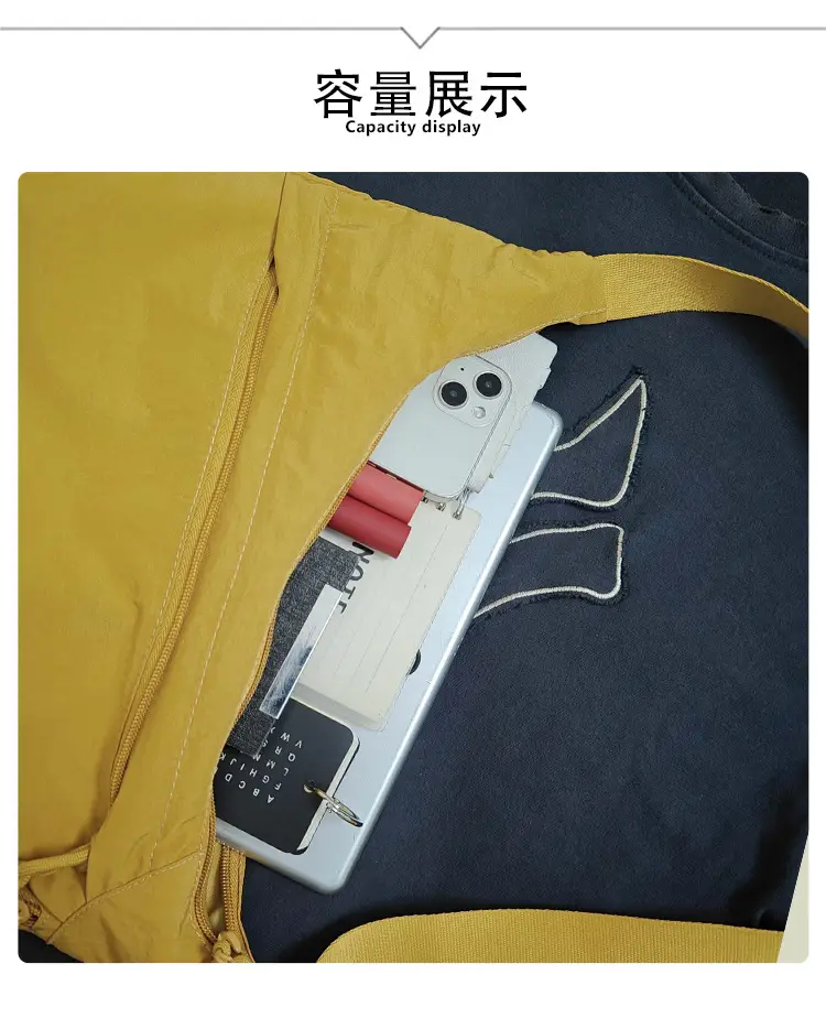 Women Blue Canvas Crossbody Bag Large Capacity 2026 — feature 8