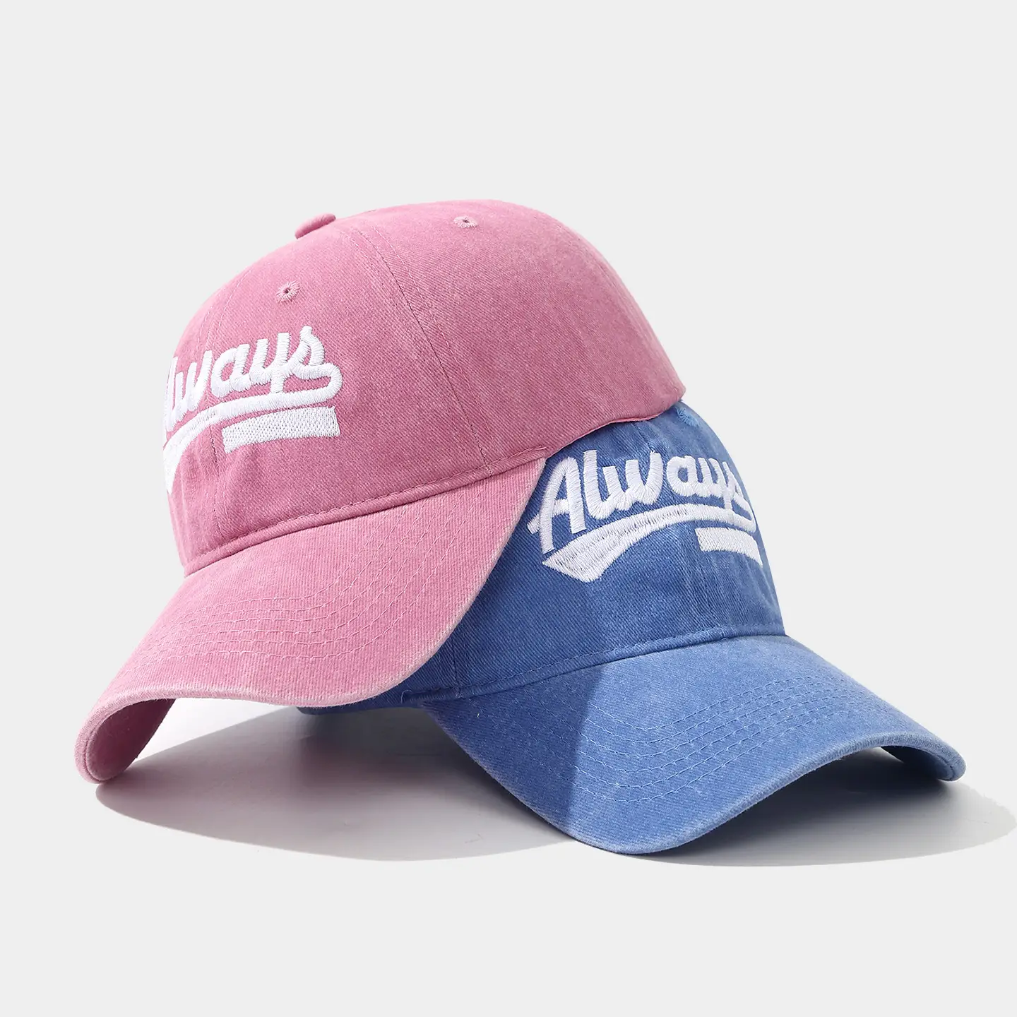 Pink Vintage Embroidered Baseball Cap for Men Women - Image 9