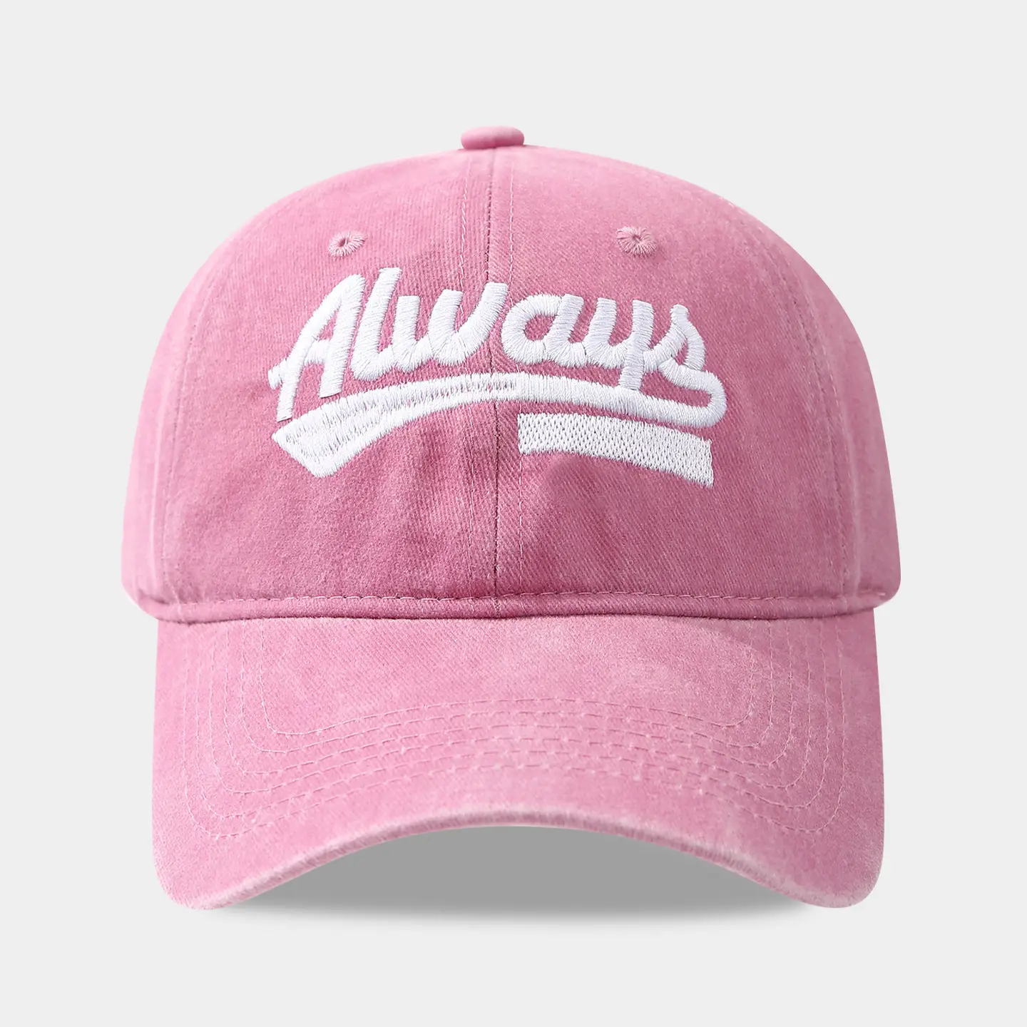 Pink Vintage Embroidered Baseball Cap for Men Women - Image 5