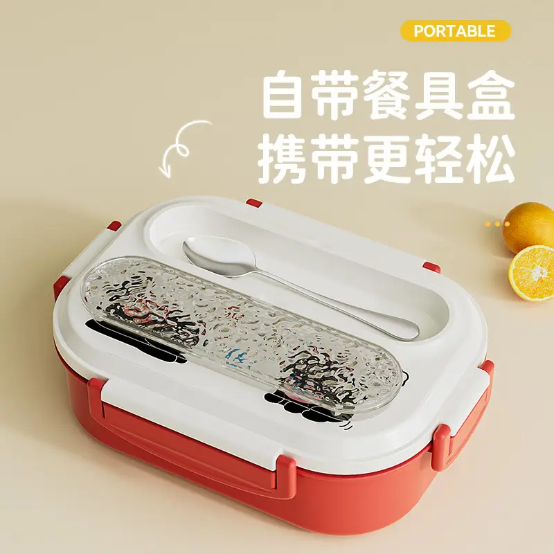 Lunch Box 316 Stainless Steel Three-Compartment Lunch Box for Primary School Students, High-Looking Lunch Box for Girls, Kidsren's Compartmentalized Insulated Lunch Box - Image 15