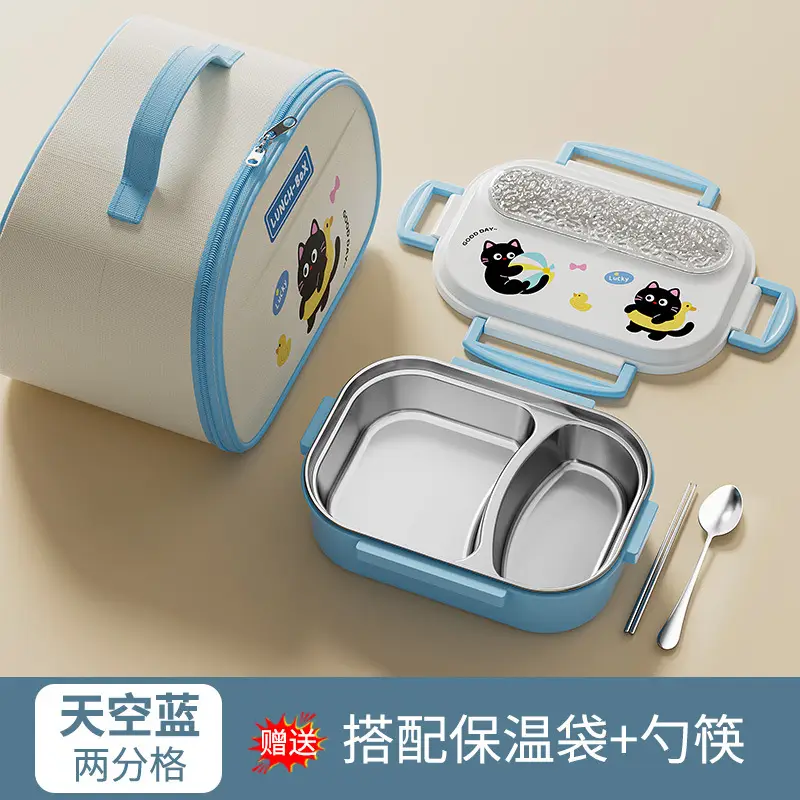 Lunch Box 316 Stainless Steel Three-Compartment Lunch Box for Primary School Students, High-Looking Lunch Box for Girls, Kidsren's Compartmentalized Insulated Lunch Box - Image 10