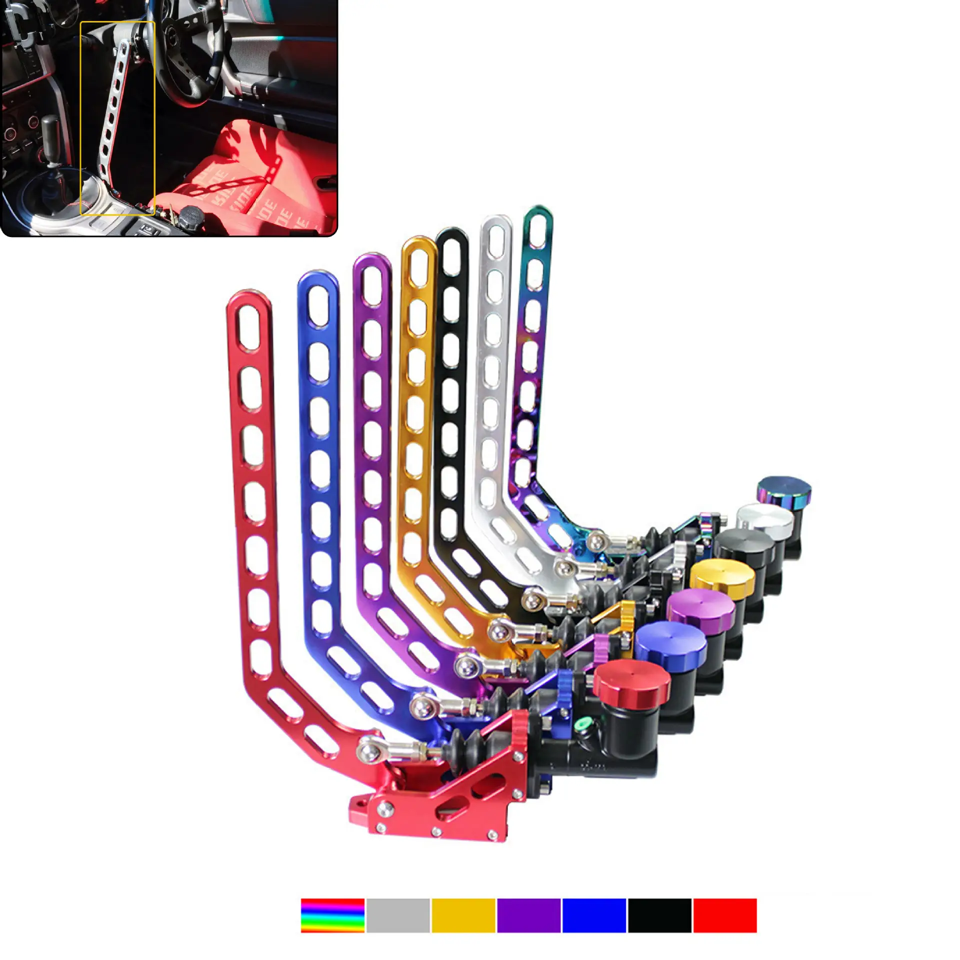 Red Racing Handbrake with Hydraulic Pot & Aluminum Body