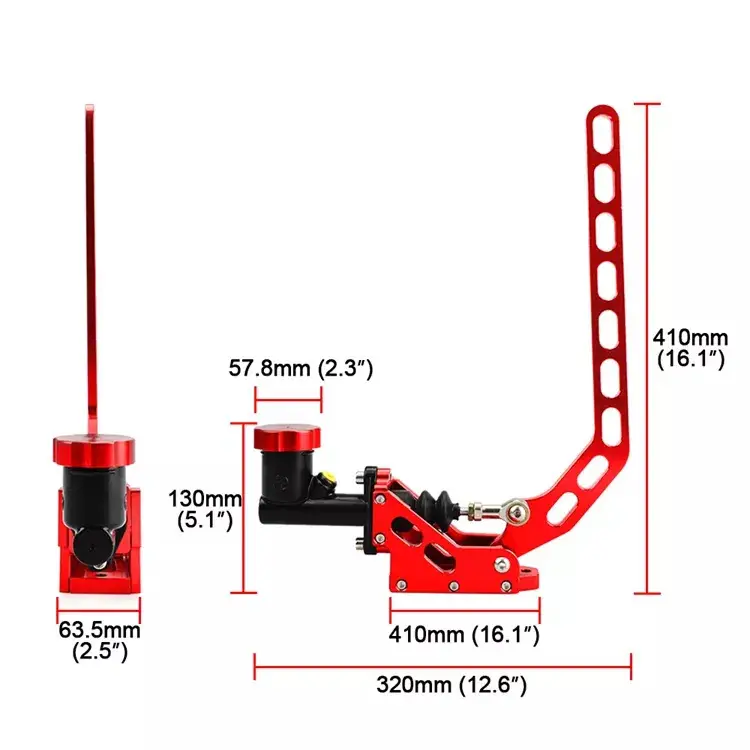 Red Racing Handbrake with Hydraulic Pot & Aluminum Body — feature 2