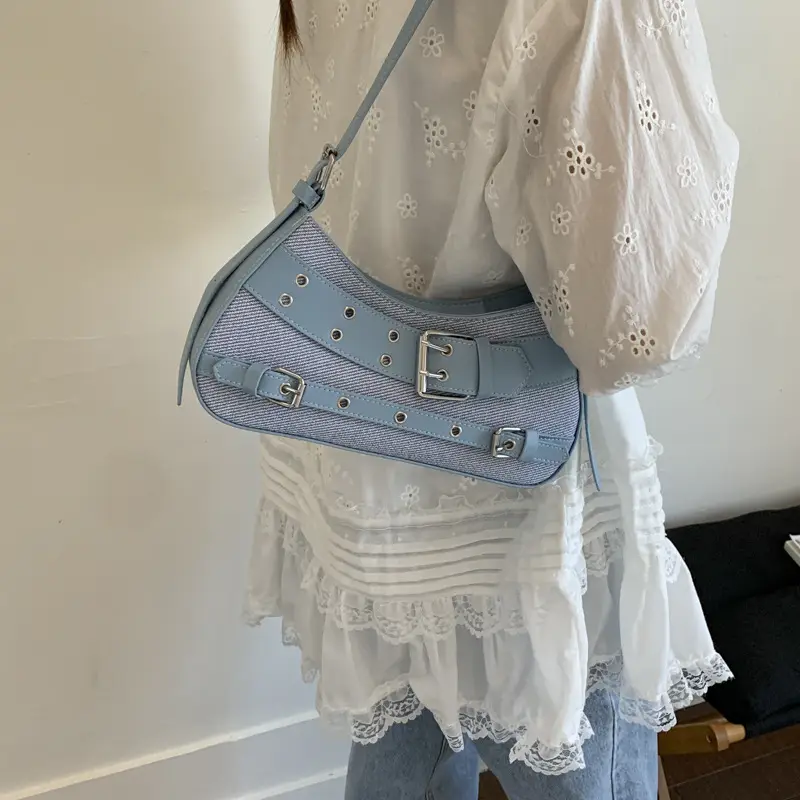 Women Crossbody Bag Green Leather Saddle 2025 Trendy - Image 7
