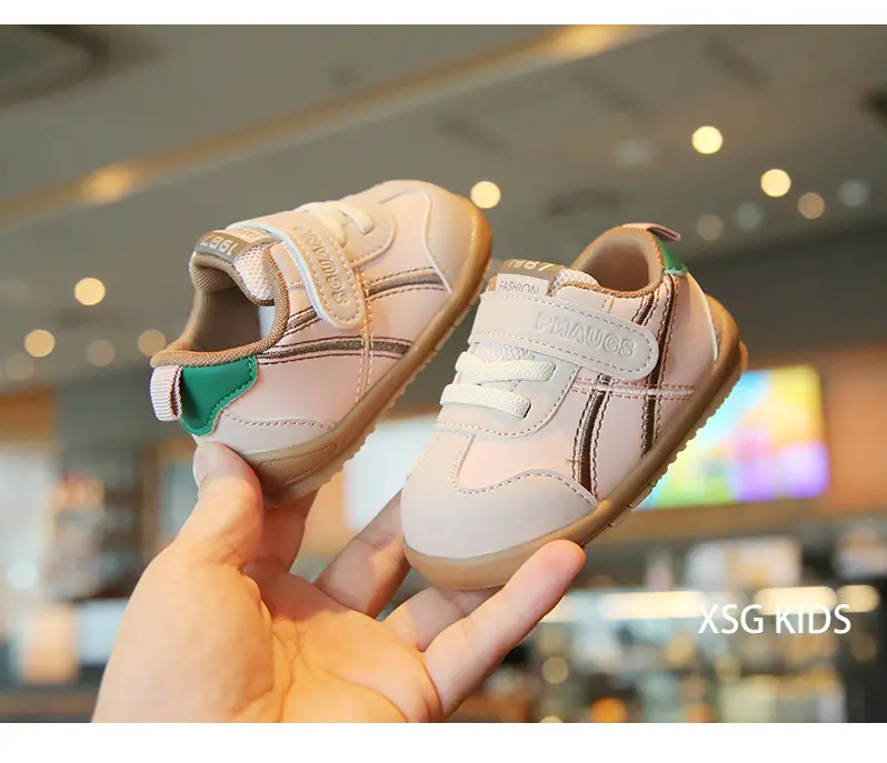 Baby Toddler Shoes Beige Velcro Strap Soft Sole — feature 16