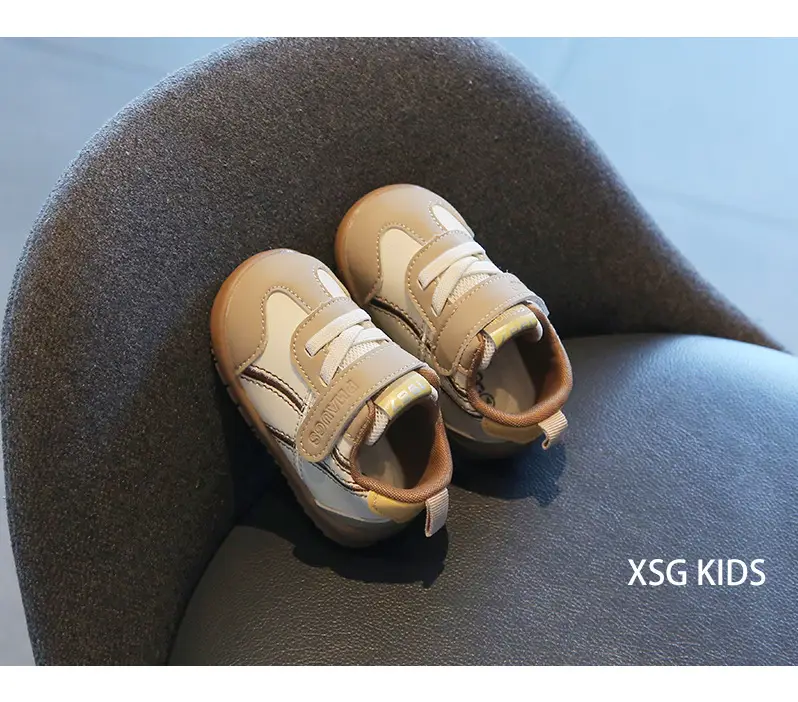 Baby Toddler Shoes Beige Velcro Strap Soft Sole — feature 19