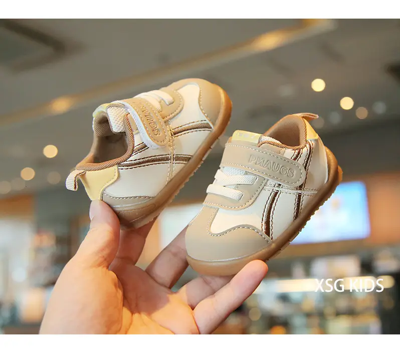 Baby Toddler Shoes Beige Velcro Strap Soft Sole — feature 20