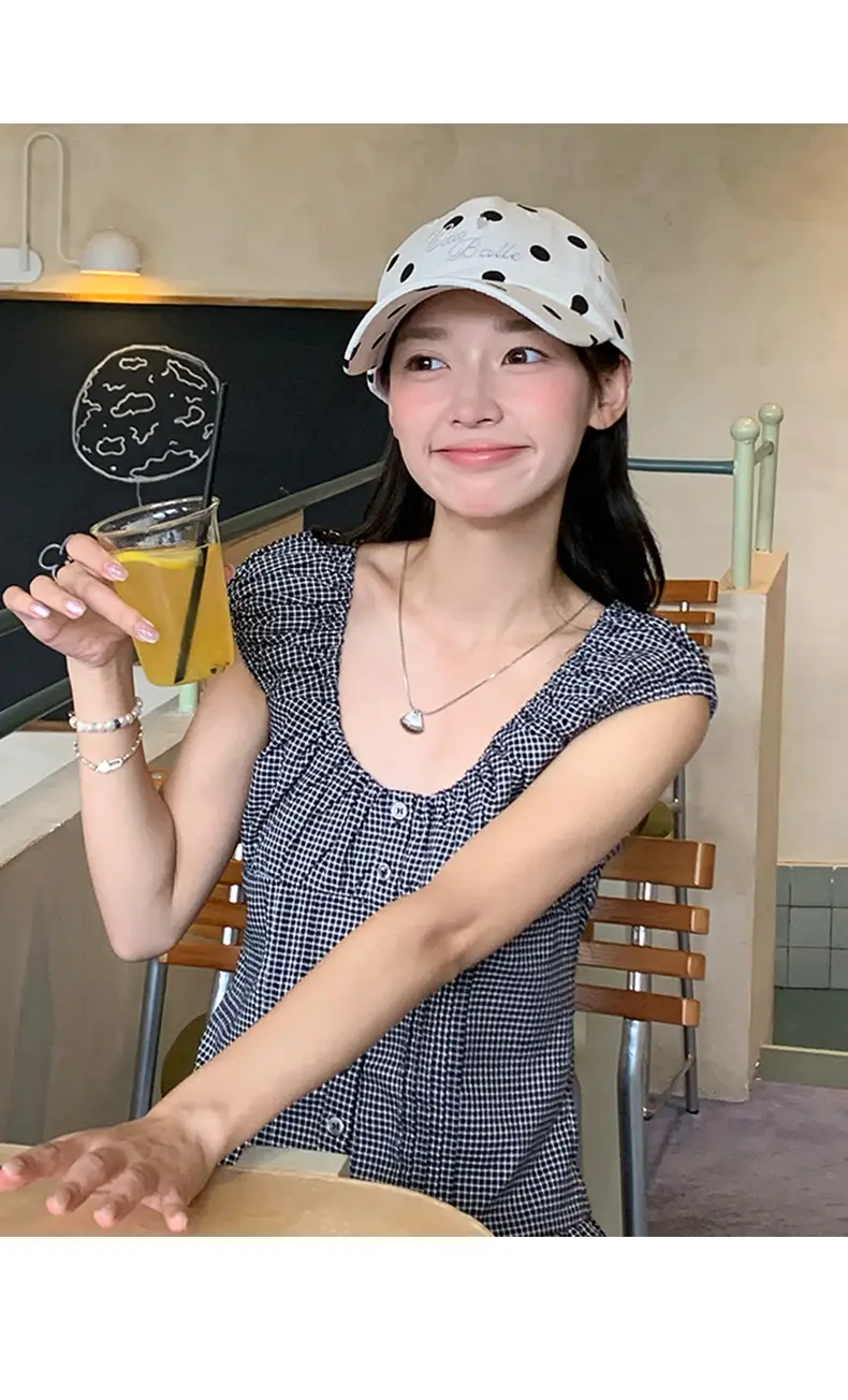 Women Casual Checkered Baseball Cap Sun Hat — feature 10