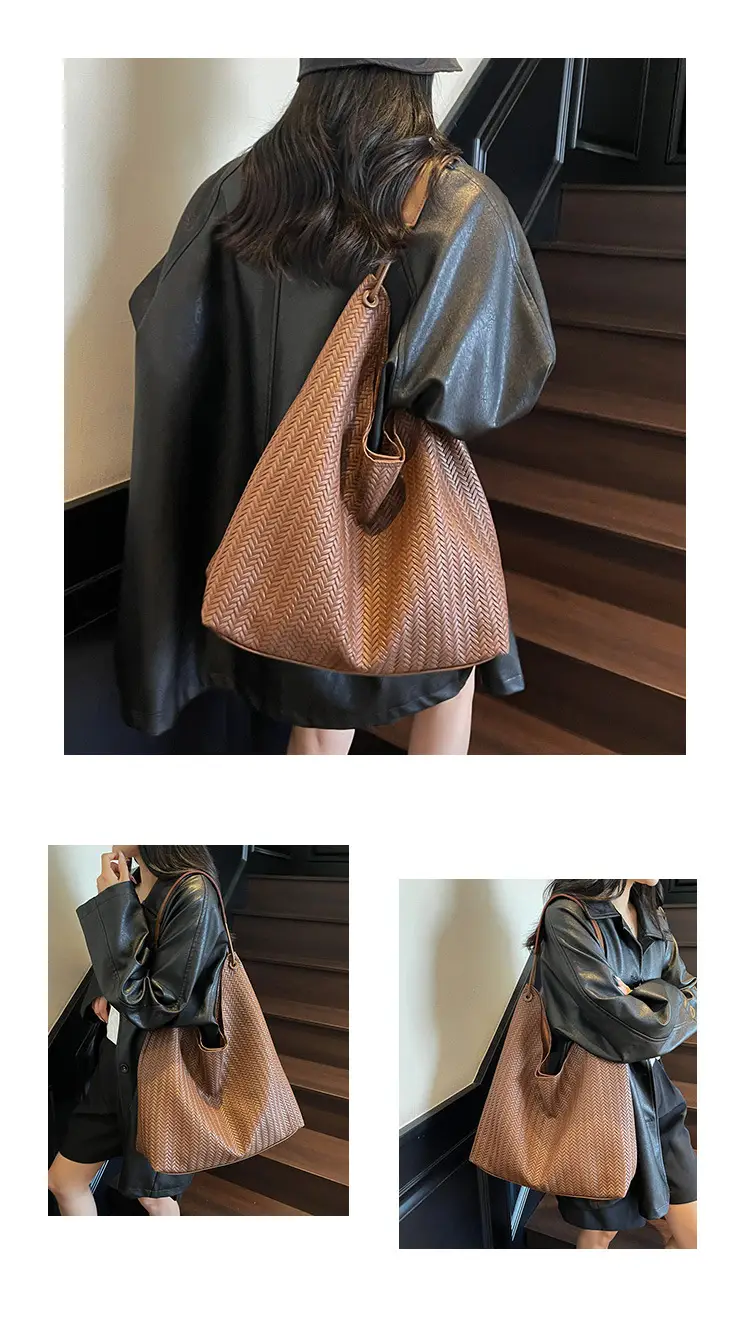 Women's Retro Brown Textured Shoulder Bag 2025 — feature 26
