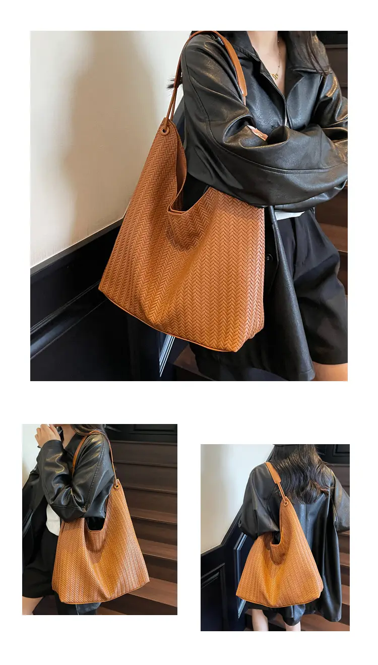 Women's Retro Brown Textured Shoulder Bag 2025 — feature 27