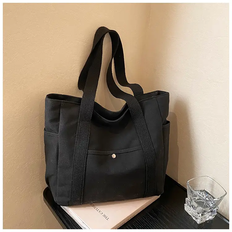 Minimalist Canvas Tote Bag Large Capacity Shoulder Bag — feature 21