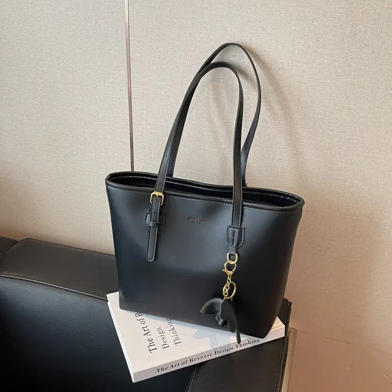 2025 Brown Leather Tote Bag Large Capacity Cross Border Summer - Image 6