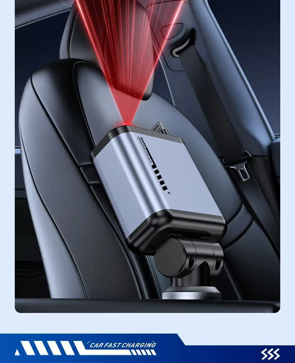 Car Charger with Laser Light & Retractable Cable — feature 11