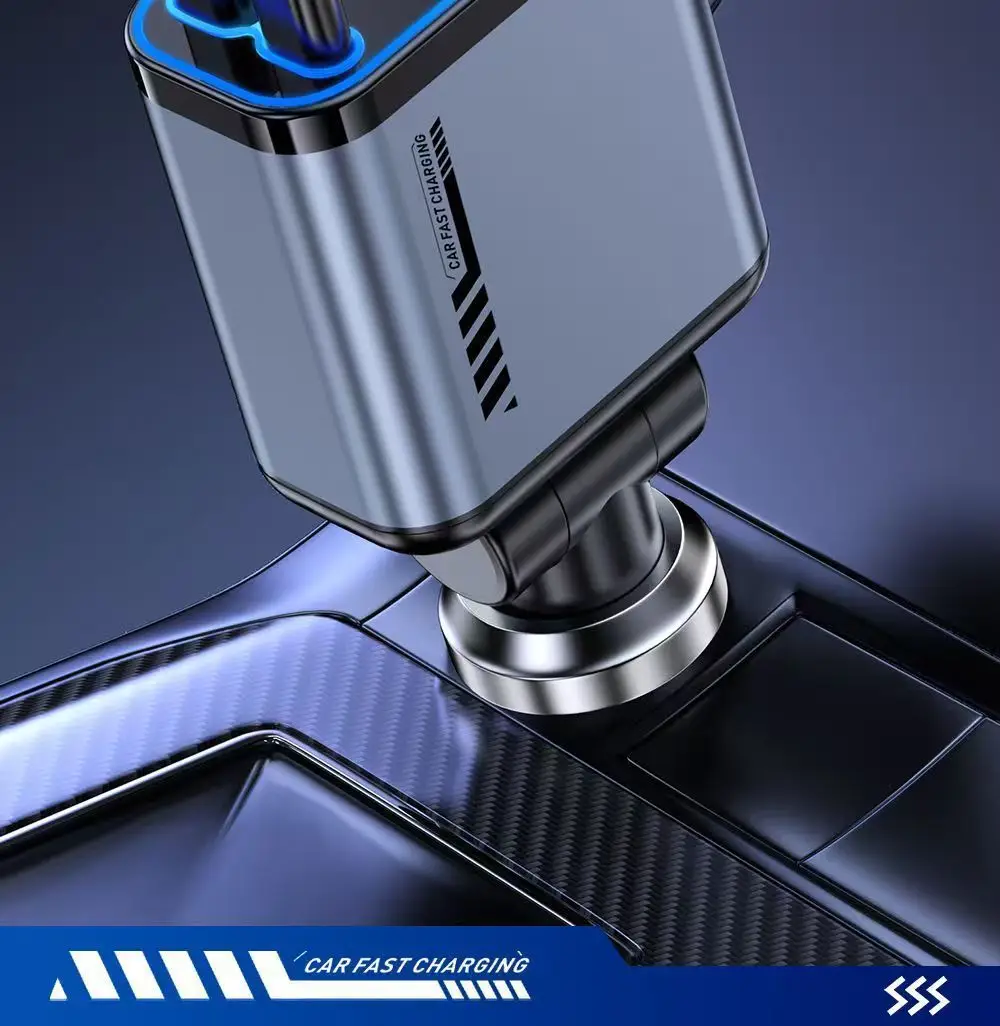 Car Charger with Laser Light & Retractable Cable — feature 23