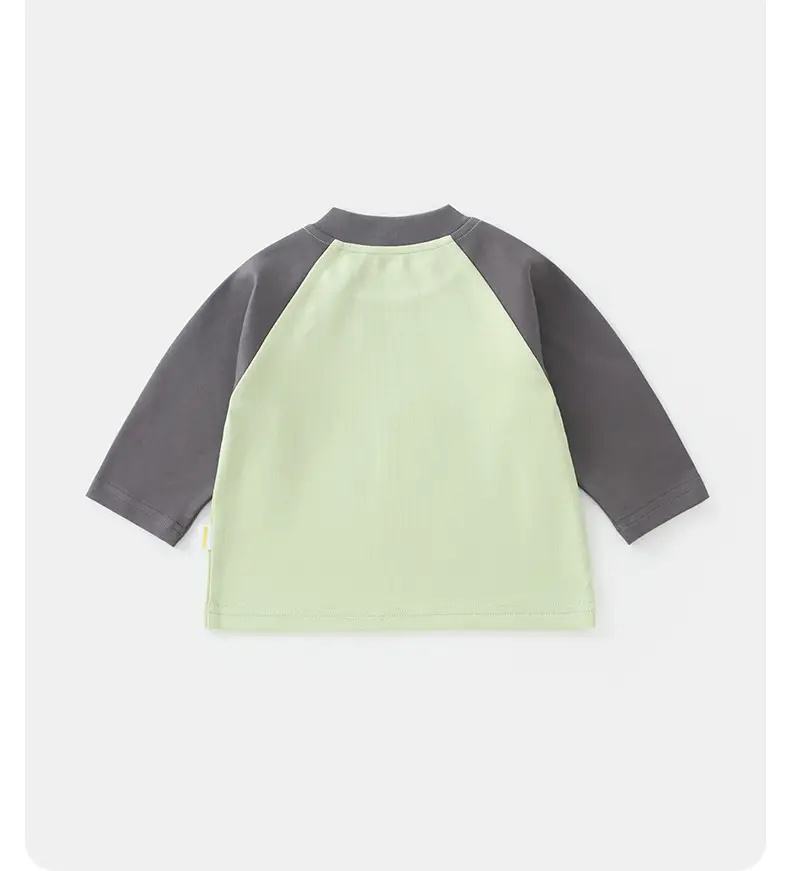 Kids Korean Style Long Sleeve Shirt Green — feature 24