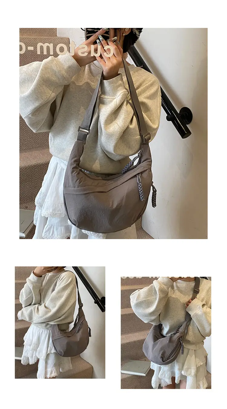 Nylon Crossbody Bag Large Capacity Japanese Style — feature 11