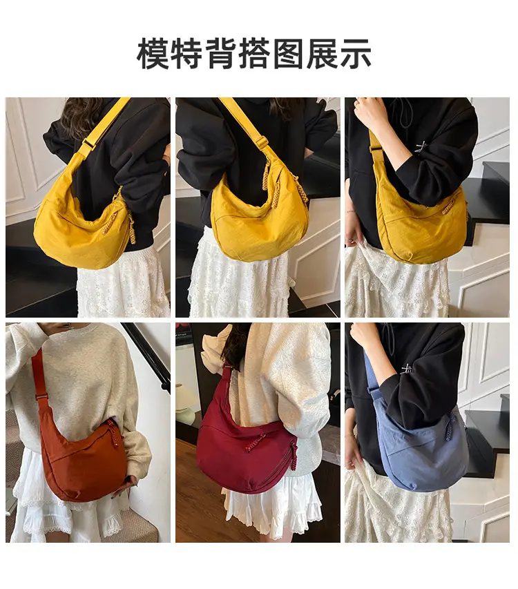 Nylon Crossbody Bag Large Capacity Japanese Style — feature 4