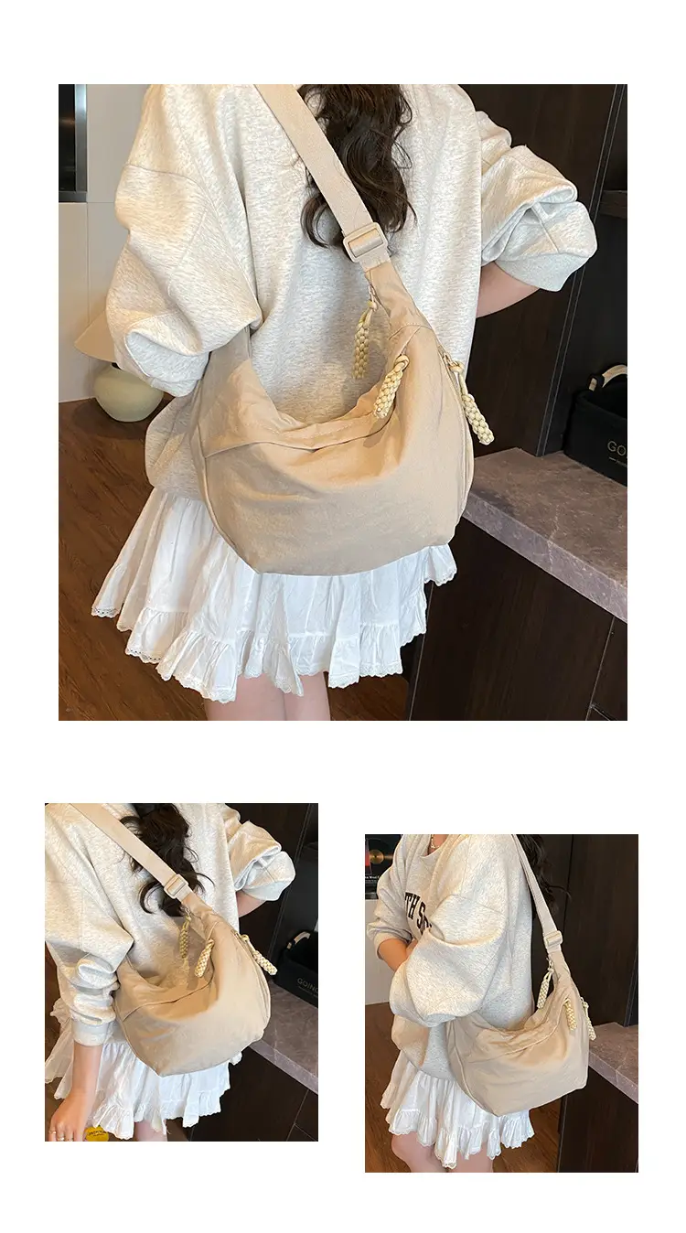 Nylon Crossbody Bag Large Capacity Japanese Style — feature 9
