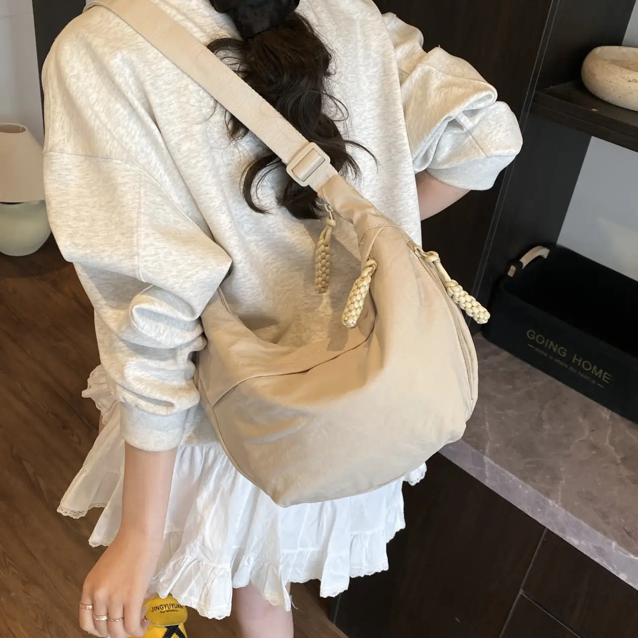 Nylon Crossbody Bag Large Capacity Japanese Style - Image 6