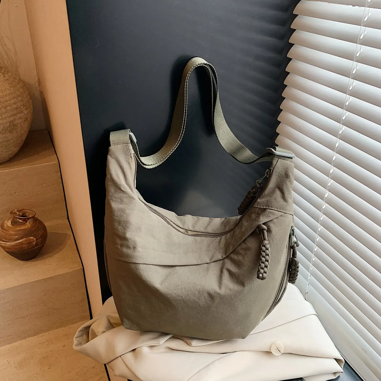 Nylon Crossbody Bag Large Capacity Japanese Style - Image 7
