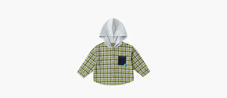 Dudu Kids Hooded T-Shirt Green Cotton Spring Style — feature 18