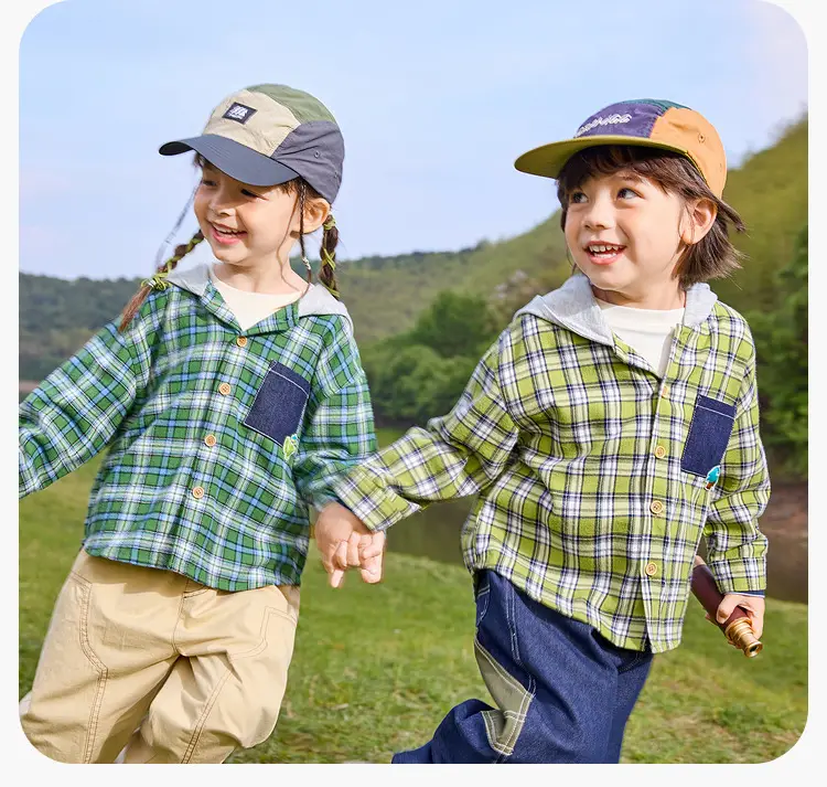 Dudu Kids Hooded T-Shirt Green Cotton Spring Style — feature 25