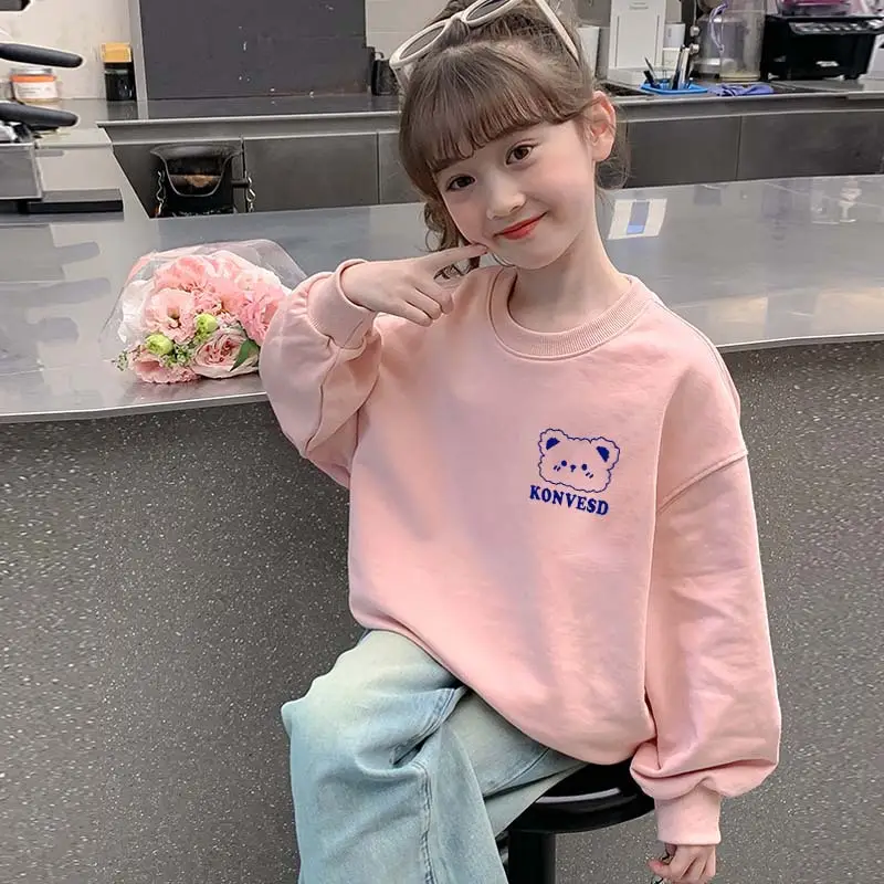 White Bear Print Sweatshirt for Kids Girls - Image 8