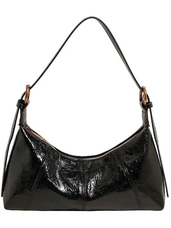 Black Leather Crossbody Bag 2025 Retro Design - Image 9