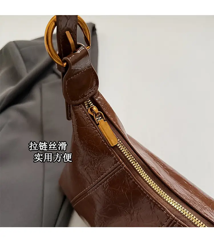 Black Leather Crossbody Bag 2025 Retro Design — feature 29