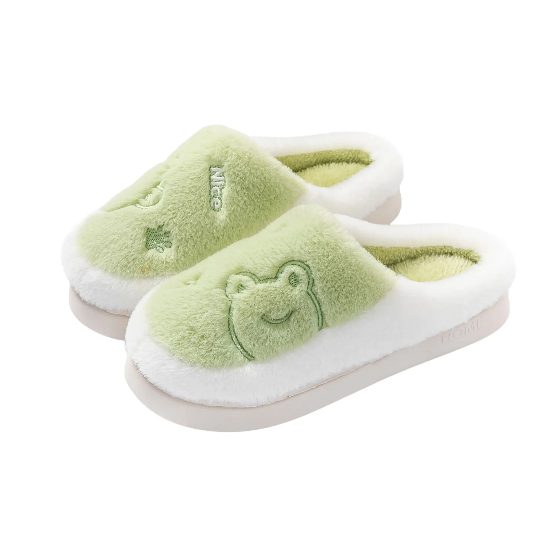 Cute Cartoon Couple Cotton Slippers Pink Winter Warm Non-Slip - Image 11