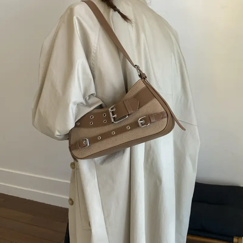 Black Korean Fashion Motorcycle Handheld Bag Women 2025 - Image 7