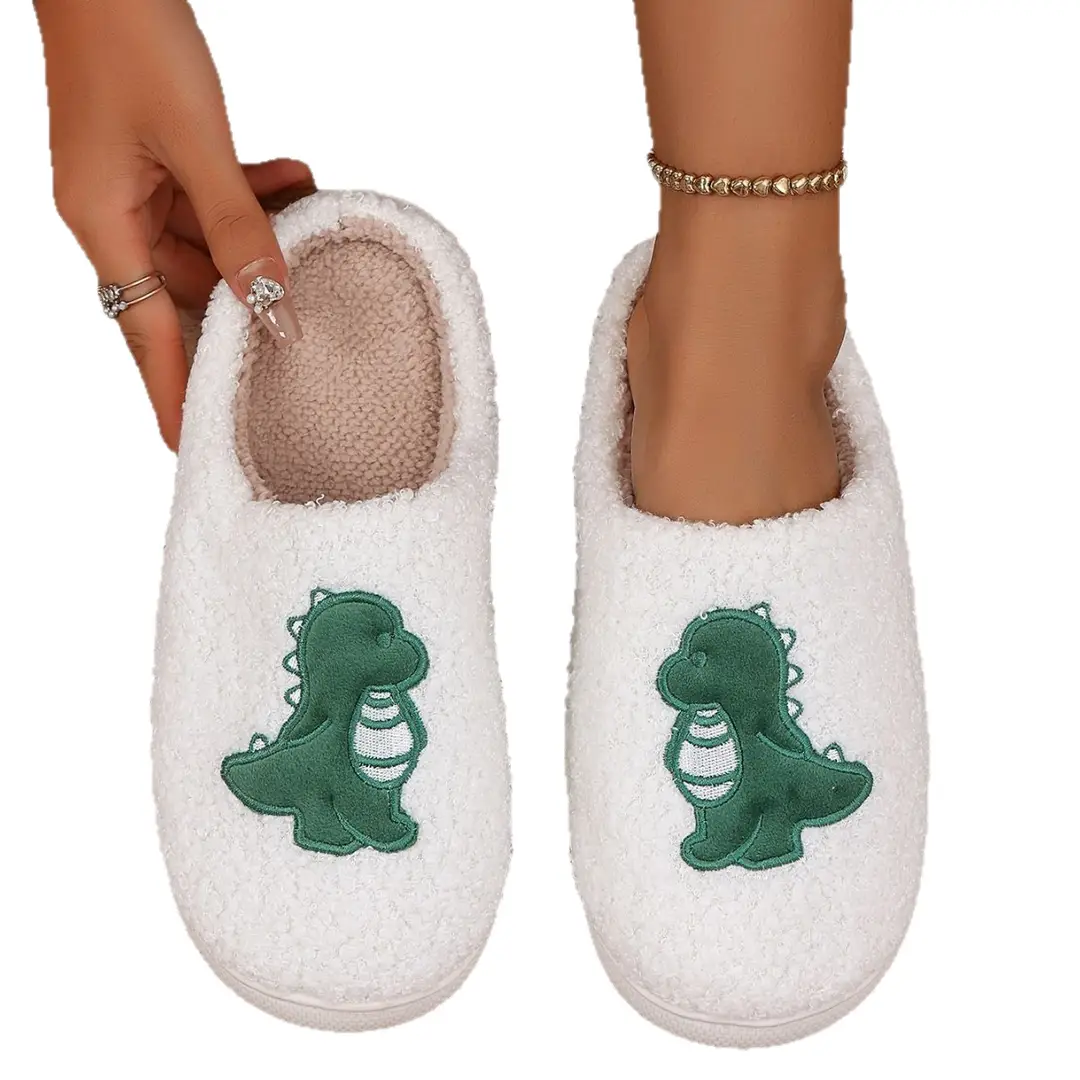 Cotton Slippers for Women, Autumn and Winter 2025 New Style, Indoor Home Non-Slip Warm Plush Slippers, Fur Integrated