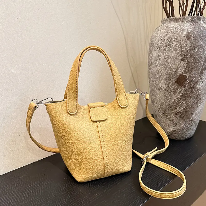 Women Yellow PU Leather Shoulder Bag 2025 Summer - Image 2