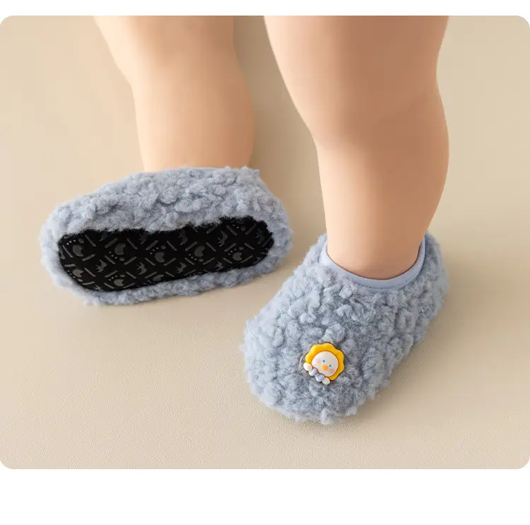 Baby Wool Embroidered Slip-On Shoes Grey β feature 11