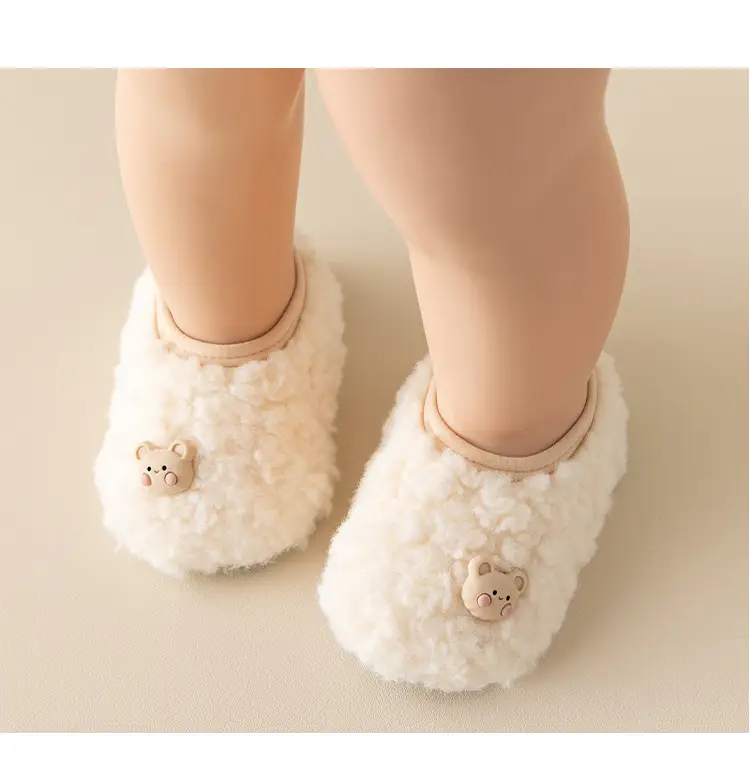 Baby Wool Embroidered Slip-On Shoes Grey β feature 14