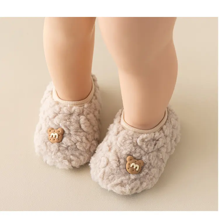 Baby Wool Embroidered Slip-On Shoes Grey β feature 15