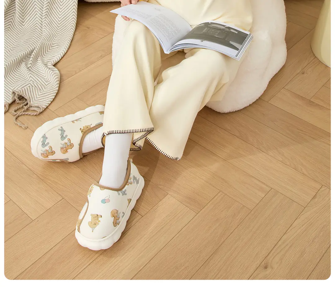 Maternity Postpartum Shoes Thick-Soled Autumn and Winter Comfortable Cotton Slippers Women's Postpartum Slippers with Heel Non-Slip Outer Wear Soft Sole Warm — feature 11