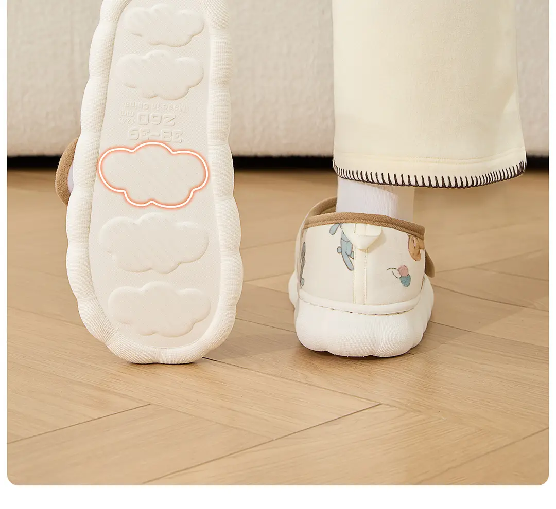 Maternity Postpartum Shoes Thick-Soled Autumn and Winter Comfortable Cotton Slippers Women's Postpartum Slippers with Heel Non-Slip Outer Wear Soft Sole Warm — feature 23