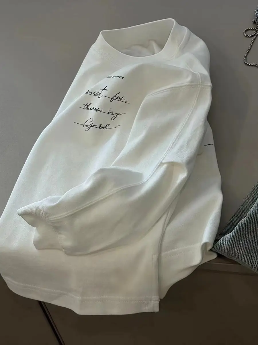 Children's Long Sleeve Cotton T-Shirt White 2026 - Image 4