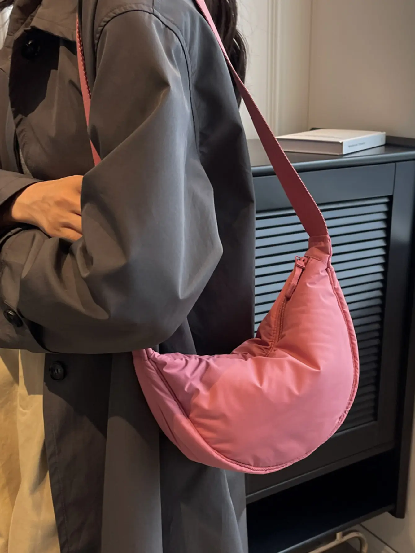 Pink Waterproof Crossbody Bag for Women Large Capacity - Image 5