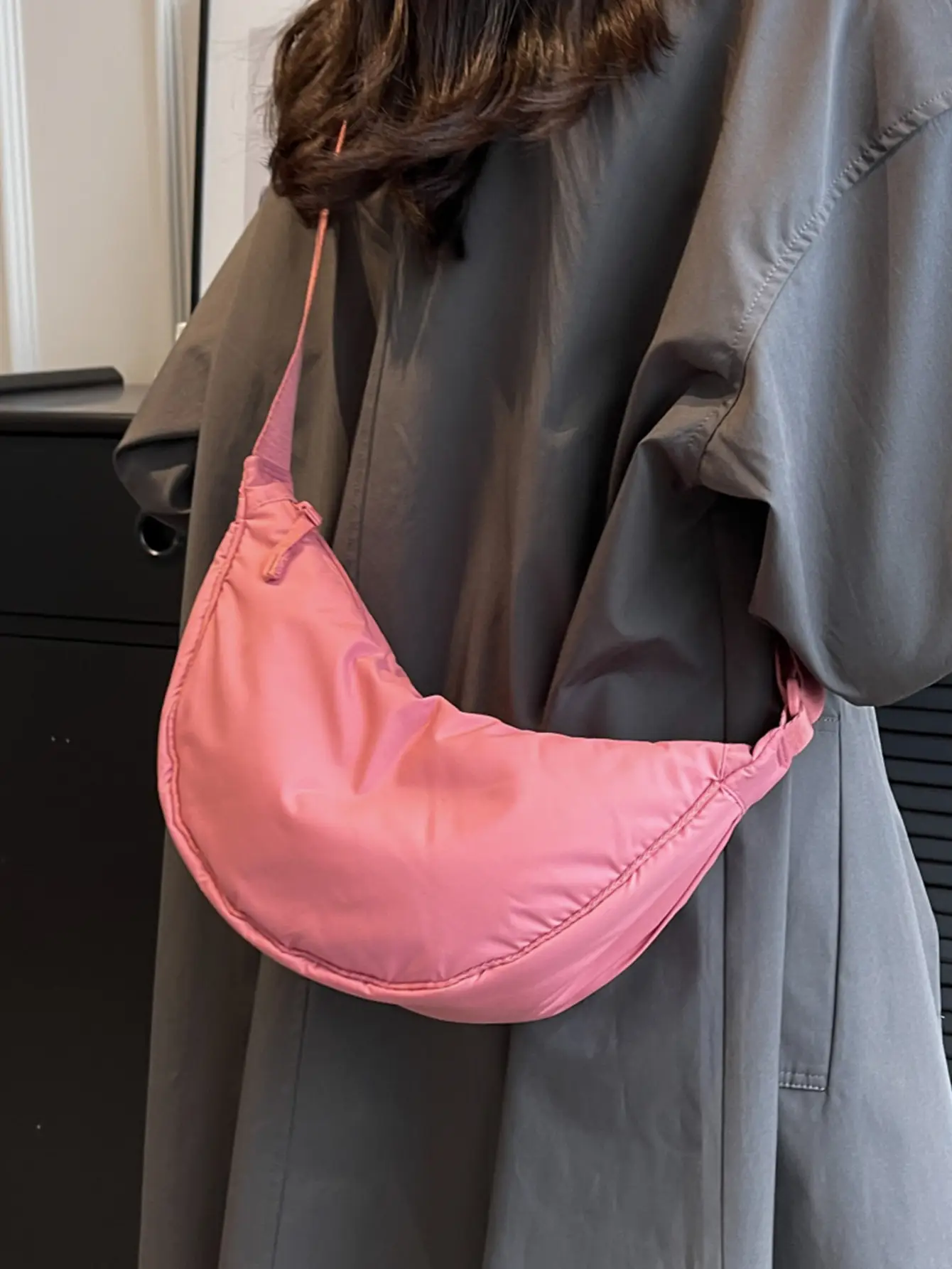 Pink Waterproof Crossbody Bag for Women Large Capacity - Image 8