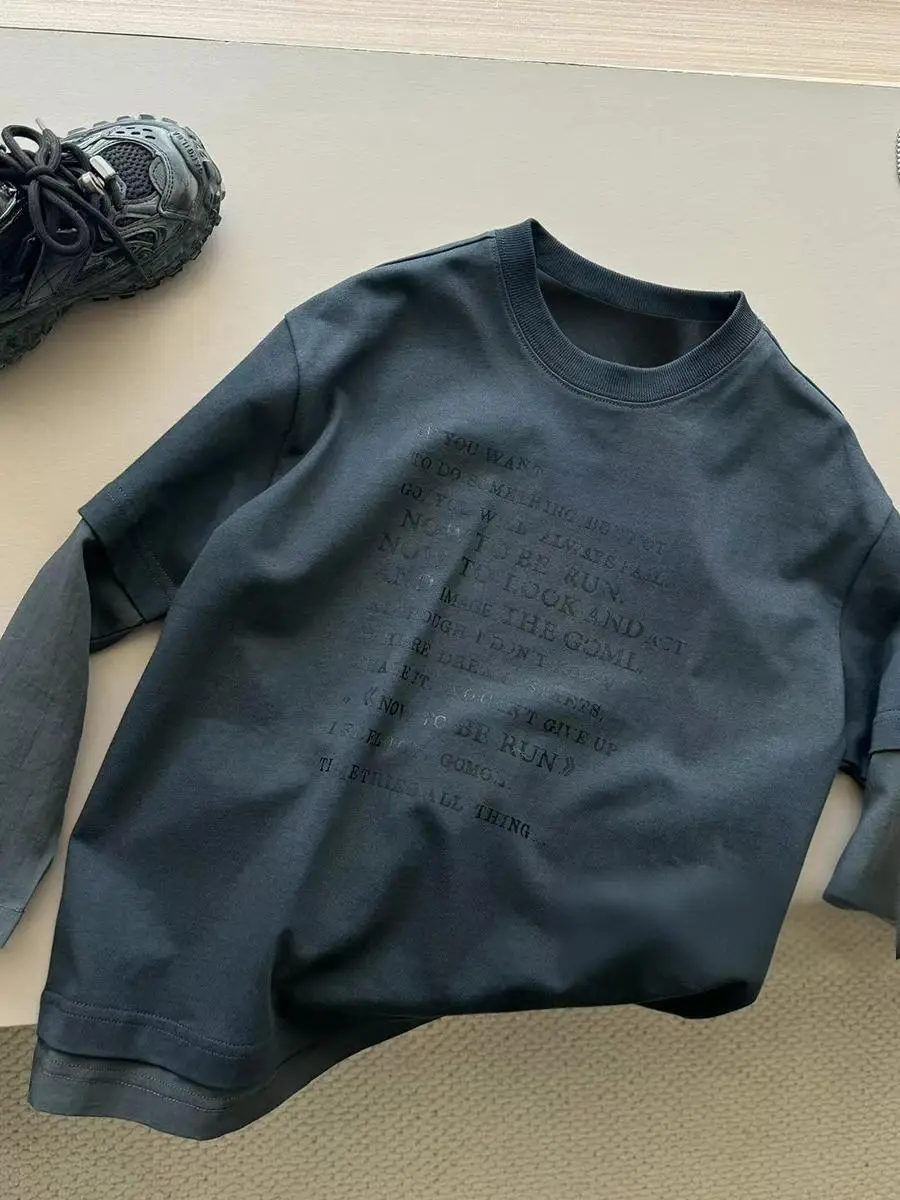 Children Pure Cotton Long Sleeve T-Shirt Black Spring Autumn 2026