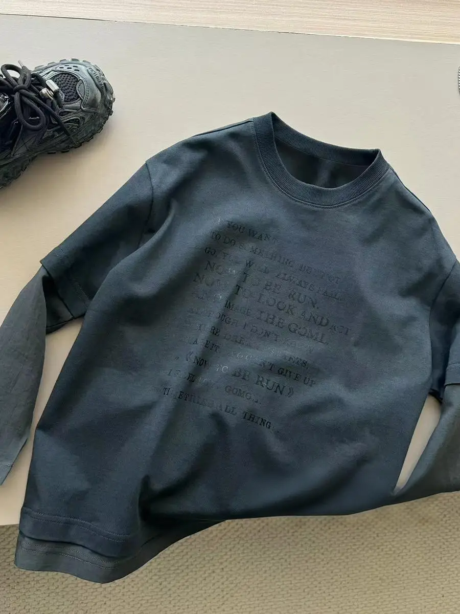 Children Pure Cotton Long Sleeve T-Shirt Black Spring Autumn 2026