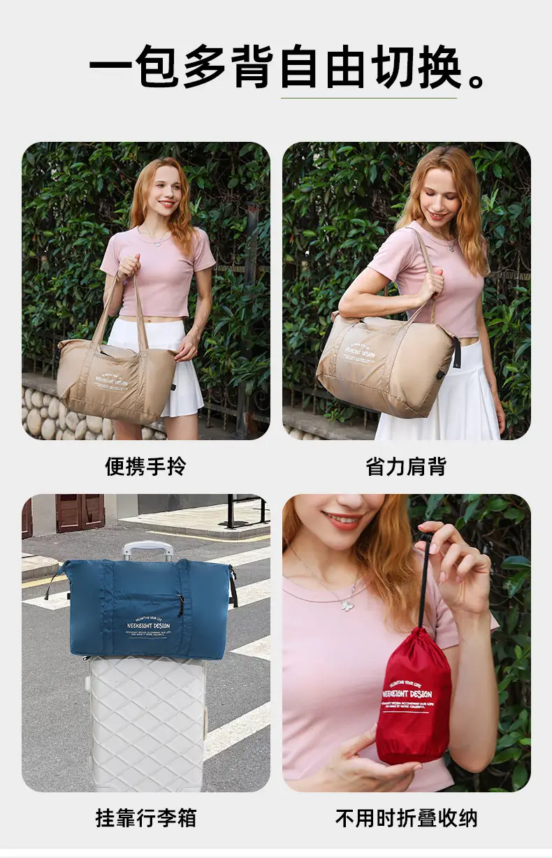 Foldable Lightweight Travel Bag Blue — feature 7