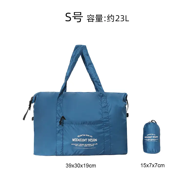 Foldable Lightweight Travel Bag Blue - Image 10