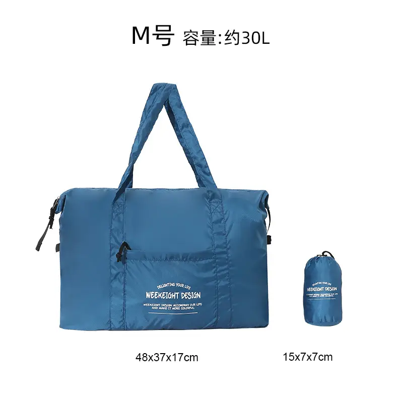 Foldable Lightweight Travel Bag Blue - Image 11