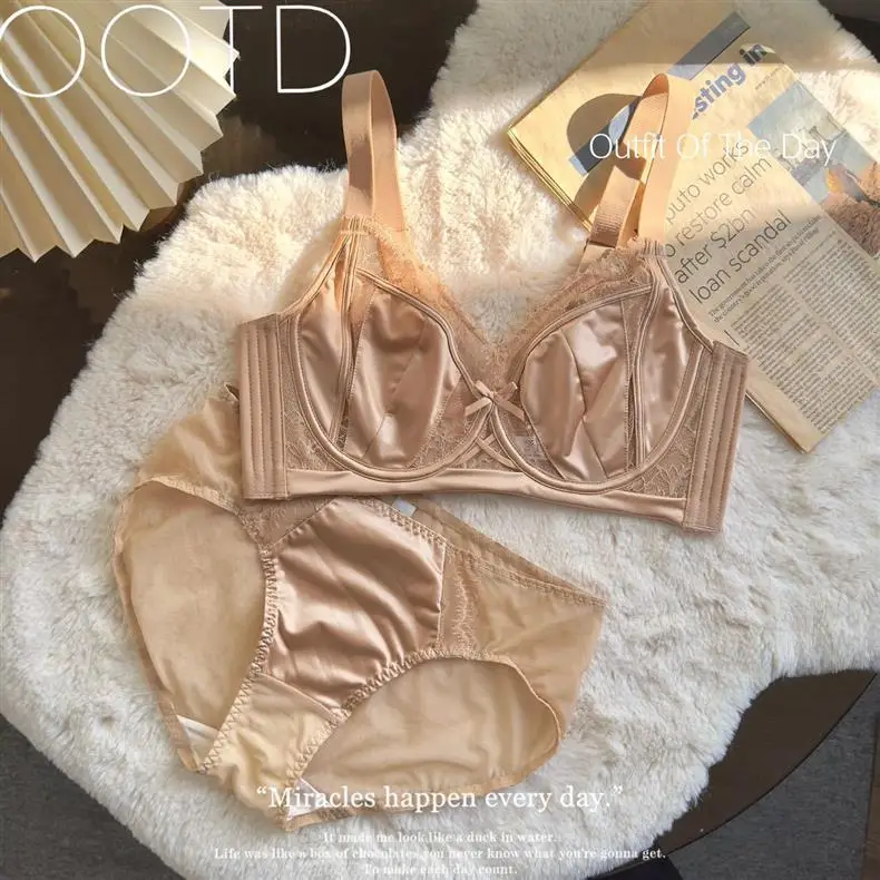 Ultra-Thin Intimates for Women with Big Breasts, Small Breasts, Anti-Sagging, Seamless Rabbit Ear Vest Bra, Full Cup Thin Intimates — feature 8
